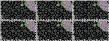 Çiçek deseni. Duvar kâğıdı barok, İspanyol kumaşı. Kusursuz raster arka plan. Kahverengi ve bej renklerde altın elementler. Şekil grafik deseni.