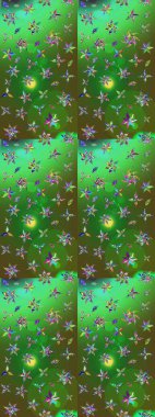 Çizim çiçek deseni duvar kâğıdı olarak kullanılabilir. Renkli çiçekler. Raster illüstrasyonu.