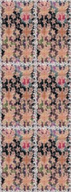 Raster illüstrasyonunda kusursuz çiçek deseni. Suluboya tarzında nötr renkler üzerine çiçekler.