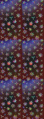 Çiçek desenli eskiz. Renkli çiçekler. Renkli Bahar Teması eskiz kalıbı. Düz Çiçek Elementleri Tasarım Raster illüstrasyonu.