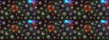 Çizim çiçek deseni duvar kağıdı, web sitesi arka planı, ambalaj kağıdı, davetiye, broşür, afiş veya web sitesi için kullanılabilir. El çizimi Raster çizimi. Karalama elementleri.