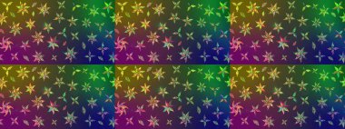 Patlayan çiçekler soyut olarak yerleştirilmiş. Raster deseni. Nazikçe, rengarenk bahar çiçekleri. Raster illüstrasyonu.