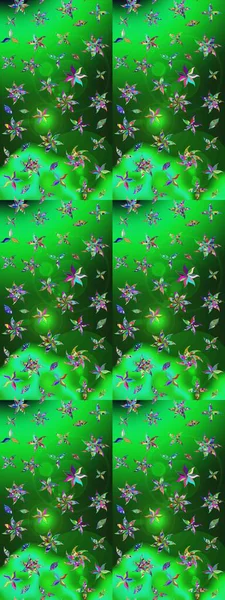 Tomurcukları papatya çiçekleri olan sevimli bir çiçek deseni. Eskiz geçmişi. Raster illüstrasyonu. Kumaş, tekstil, duvar kağıdı baskısı için. Eski usul. Miles Fleur, dandik süs.