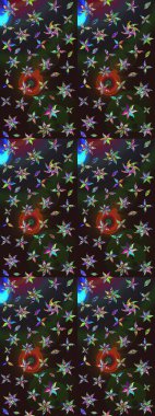 Suluboya çiçekli çiçek deseni. Raster illüstrasyonu. Renklerde güzel tekstil.