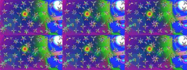 Tomurcukları çiçek olan sevimli bir çiçek deseni. Eskiz geçmişi. Raster illüstrasyonu. Kumaş, tekstil, duvar kağıdı baskısı için. Eski usul. Raster..