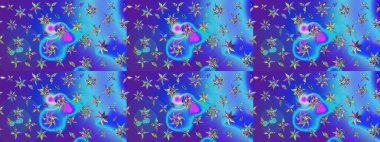 Küçük çaplı çiçeklerdeki basit şirin desenler. Tekstil veya kitap kapakları, imalat, duvar kağıtları, baskı, hediye paketi ve yapıştırma kitabı için çiçek eskizi geçmişi. Raster illüstrasyonu.