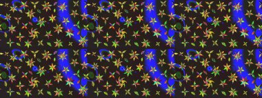 Küçük bir çiçekte eskiz deseni. Hoş bir çiçek geçmişi var. Güzel kumaş deseni. Raster illüstrasyonu.