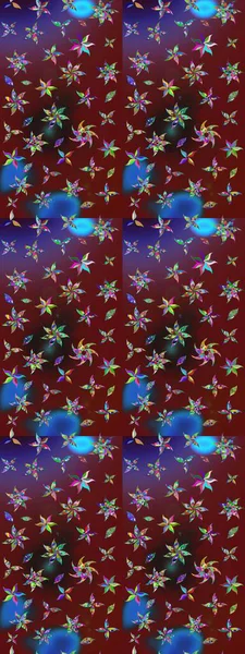 Eskiz klasiği. Raster Şirin kumaş deseni. Renkli Bahar Teması eskiz kalıbı. Düz Çiçek Elementleri Tasarımı.