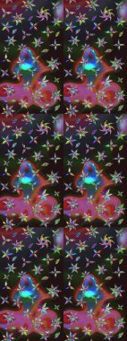 Parlak çiçekli halı renginde çizim deseni.