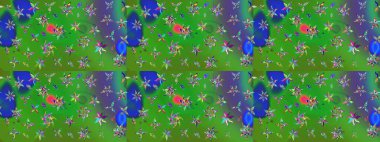 Raster illüstrasyonundaki çiçek desenli çizim. Suluboya tarzında renkler üzerine çiçekler.