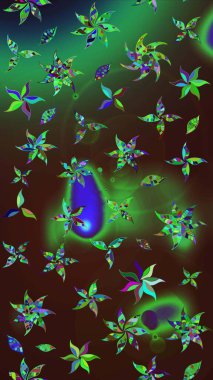 Çiçek desenli eskiz. Renkli çiçekler. Renkli Bahar Teması eskiz kalıbı. Düz Çiçek Elementleri Tasarım Raster illüstrasyonu.