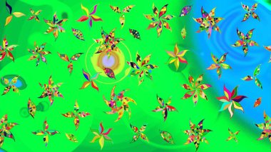 Renkli çizim kalıbı. Çiçek arkaplan. Çiçek duvar kâğıdı. Raster illüstrasyonu. Renklerde sevimli tekstil.