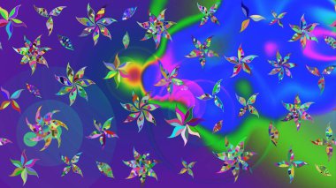 Raster güzel bir çiçek deseni çizmiş. Bahar mevsimi. Tatil havası. Nazik romantik baskı.