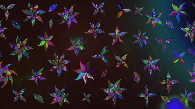 Güzel eskiz şekli. Raster çiçekli arka plan. Yazdır. Güzel kumaş deseni. Renkli Yaz Temalı eskiz kalıbı. Düz Çiçek Elementleri Tasarımı.