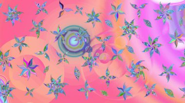 Bahar çiçekleriyle güzel bir çiçek deseni çizmişsin. Güzel kumaş deseni. Raster illüstrasyonu.