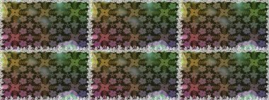 Raster deseni. Bahar çiçekleri dallı desen, gri ve kahverengi renkler çiçekli siluet.