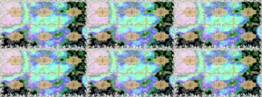 Çiçek deseni. Duvar kâğıdı barok, İspanyol kumaşı. Kusursuz raster arka plan. Kahverengi ve bej renklerde altın elementler. Şekil grafik deseni.