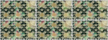 Moda baskıları için zarif bir şablon. Modern çiçek arkaplanı. Rengarenk çiçekleri ve yaprakları tarafsız ve gri renklerde inanılmaz bir çiçek deseni var. Halk stili.