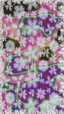 Flat Flower Elements Design. Raster Cute fabric pattern. Colour Spring Theme seamless pattern Background. Seamless vintage.