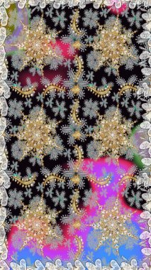 Kusursuz raster arka plan. Gri renklerde grafiksel, modern, pürüzsüz desen. Duvar kâğıdı barok, İspanyol kumaşı. Kusursuz çiçek deseni.