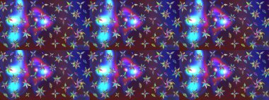 Küçük çiçekteki sevimli çiçek deseni. Güzel kumaş deseni. Güzel karalamalı çiçek desenli çizim. Raster illüstrasyonu.