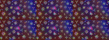 Tekstil için figür. Şirin, zarif çiçekler Raster illüstrasyonu. Yapraklı çizim şekli. Davetiye ve kartpostal tasarımı için dekoratif çiçek unsurları. Poster veya kapak için arkaplan.