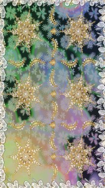 Noel altın kar tanesi kusursuz desen. Kış kar dokusu duvar kağıdı. Tarafsız ve gri renklerde altın kar taneleri. Sembol tatili, yeni yıl kutlaması, altın desenler..