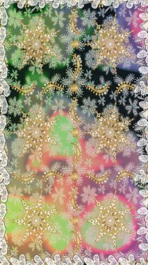 Raster oryantal süs. Barok tarzında kusursuz bir doğulu süsü. Tarafsız ve gri renklerdeki altın desenli altın elementler. Geleneksel klasik altın desen.