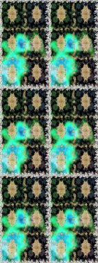 Çiçek deseni. Duvar kâğıdı barok, İspanyol kumaşı. Kusursuz raster arka plan. Kahverengi ve bej renklerde altın elementler. Şekil grafik deseni.