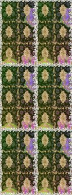 Çiçek deseni. Duvar kâğıdı barok, İspanyol kumaşı. Kusursuz raster arka plan. Kahverengi ve bej renklerde altın elementler. Şekil grafik deseni.