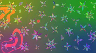 Eski moda arka plan. Çiçek çelengi. Raster illüstrasyonu. Kıvırcık, parlak örgü. Desen, çizim, çiçek sınırı. Güzel, pürüzsüz kumaş, tuval..