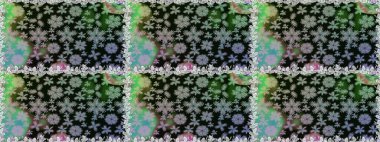 Gri ve siyah renklerde. Raster illüstrasyonu. Çiçekli güzel suluboya desen.