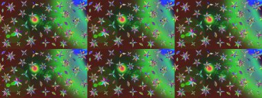 Güzel eskiz şekli. Raster çiçekli arka plan. Yazdır. Güzel kumaş deseni. Renkli Yaz Temalı eskiz kalıbı. Düz Çiçek Elementleri Tasarımı.