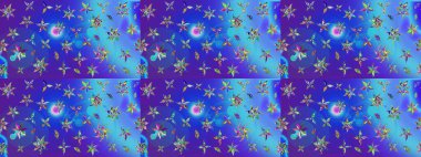 Çiçek arkaplan. - Mavi ve mor çiçekler. Çiçek kolajı. Çiçek kompozisyonu. Doğa. Raster deseni. Küçük çiçekte güzel desen var..