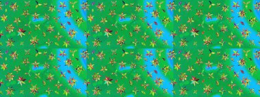 Çiçekli çiçek deseni, suluboya. Renkli çiçekler. Renkli Bahar temalı eskiz modeli. Düz Çiçek Elementleri Tasarım Raster illüstrasyonu.