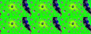 Tomurcukları papatya çiçekleri olan sevimli bir çiçek deseni. Eskiz geçmişi. Raster illüstrasyonu. Kumaş, tekstil, duvar kağıdı baskısı için. Eski usul. Miles Fleur, dandik süs.