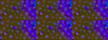 Kahverengi ve mor renkli çiçekler. Elle boyanmış suluboya resim çizimi çiçekler ve bitkiler.