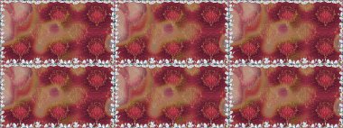 Renkli Yaz Temalı Kusursuz Arkaplan. Düz Çiçek Elementleri Tasarımı. Raster Illustrasyon 'da moda olmayan çiçek deseni. Güzel kumaş deseni.