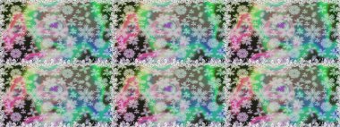 Çiçeksiz desenli, suluboya elle çizilmiş elementler. Parlak renkli fantezi çiçekleri, yapraklar, gri ve nötr renklerde tomurcuklar gri ve nötr.