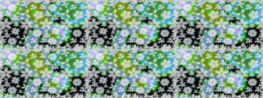 Raster çiçekli arka plan. Yazdır. Güzel kumaş deseni. Renkli Yaz Temalı Kusursuz Arkaplan. Düz Çiçek Elementleri Tasarımı. Sevimli, pürüzsüz desen.