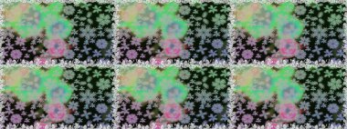 Küçük çiçekli kusursuz yay deseni. Suluboya stilinde gri ve nötr renklerde. Raster illüstrasyonu.