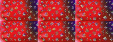 Raster illüstrasyonu. Tekstil veya kitap kapakları, imalat, duvar kağıtları, baskı, hediye paketi ve yapıştırma kitabı için çiçek eskizi geçmişi. Küçük ölçekli çiçeklerdeki basit sevimli desen.