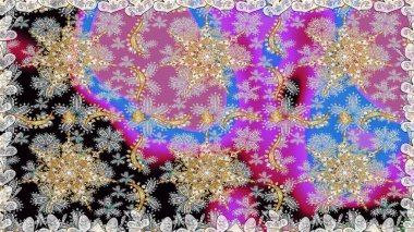 Tarafsız ve gri renklerde altın elementli pürüzsüz desen. Şam tasarım için kusursuz desen.