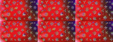 Raster illüstrasyonu. Tekstil veya kitap kapakları, imalat, duvar kağıtları, baskı, hediye paketi ve yapıştırma kitabı için çiçek eskizi geçmişi. Küçük ölçekli çiçeklerdeki basit sevimli desen.