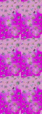 Çiçekli eskiz deseni. Suluboya çizimi. El çizimi. Tarafsız ve morumsu renklerde çiçekler.