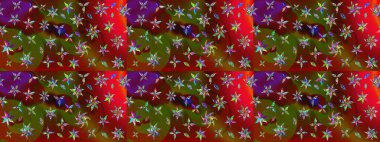 Çiçekler suluboya tarzında kırmızı ve kahverengi renklerde. Çiçek izi. Suluboya çizim deseni.