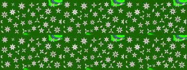 Düz Çiçek Elementleri Tasarımı. Raster Şirin kumaş deseni. Eskiz klasiği. Renkli Bahar Teması çizim şablonu.