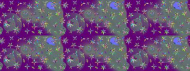 Zentangle soyut çiçekleri. Karalama çiçeği. Raster illüstrasyonu. Güzel kumaş deseni. Renkli Bahar Teması eskiz kalıbı. Düz Çiçek Elementleri Tasarımı.