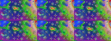 Çiçekli eskiz arkaplanı. Çocuk stili. Renkli Bahar Teması eskiz kalıbı. Düz Çiçek Elementleri Tasarımı.