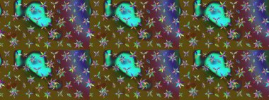 Çiçekli yaz çiçekleri. Küçük çiçekte güzel bir desen. Küçük renkli çiçekler. Moda baskıları için zarif bir şablon. Motley illüstrasyonu. Çizim.